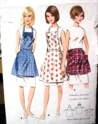 4167 60S 1/2-FULL LENGTH TIED APRON SMOCK/POCKETS OR NOT PATTERN